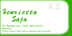 henrietta sajo business card